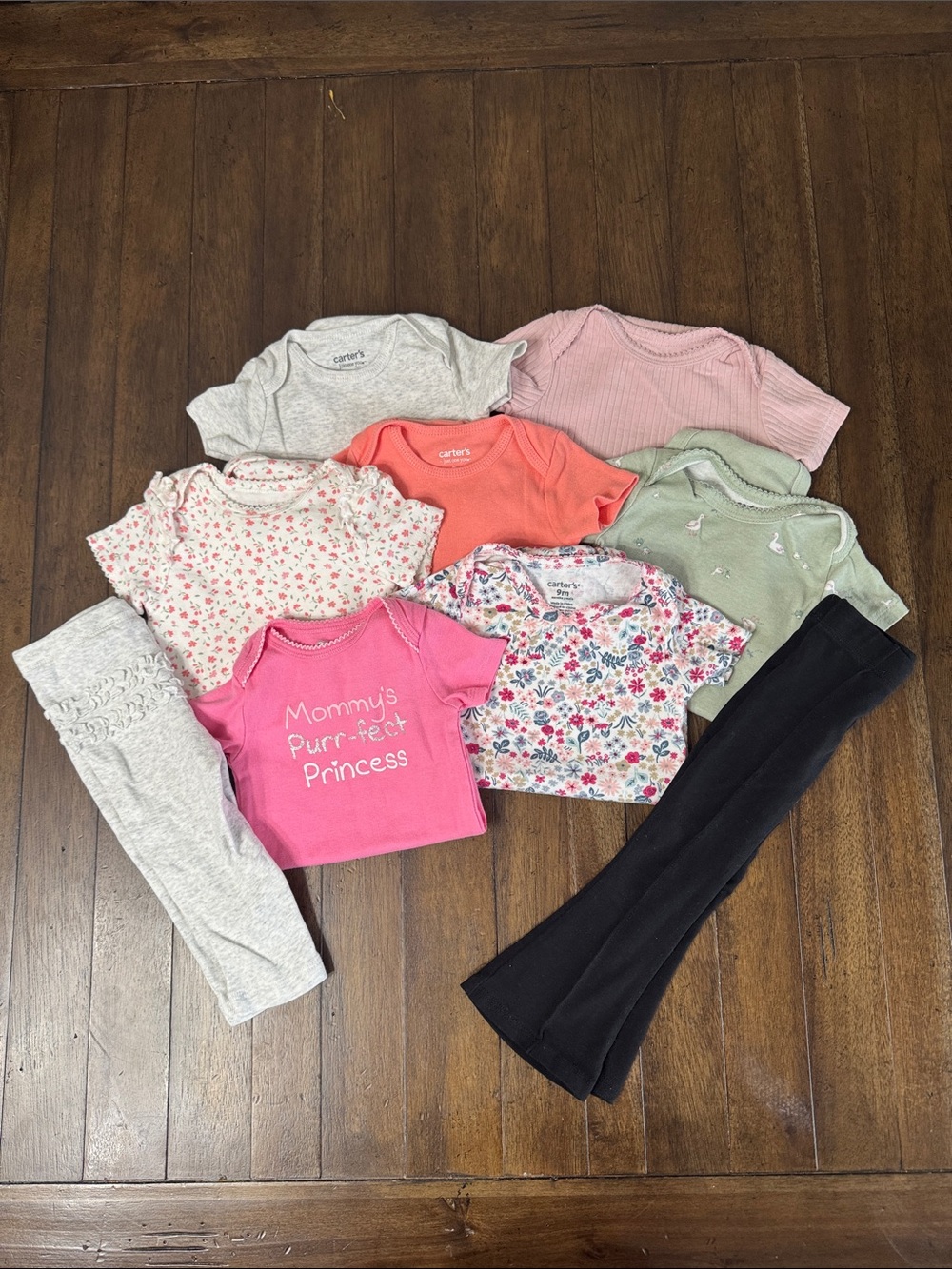 Carter's Baby Girl 9 month Onesie Bundle
